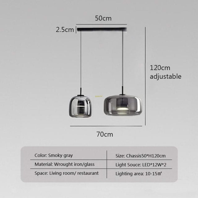 Glass LED Pendant Hanging Lamp For Dining Room-ChandeliersDecor.com