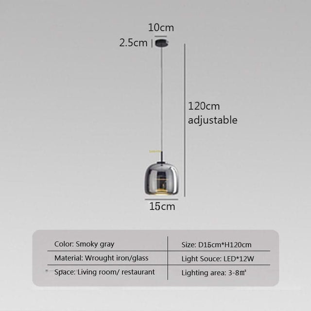 Glass LED Pendant Hanging Lamp For Dining Room-ChandeliersDecor.com