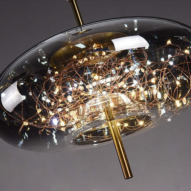 Glass Net Long Line Pendant Chandelier Lights-ChandeliersDecor.com
