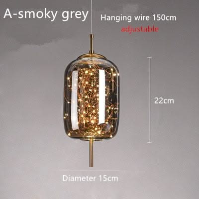 Glass Net Long Line Pendant Chandelier Lights-ChandeliersDecor.com