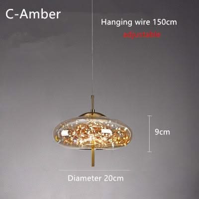 Glass Net Long Line Pendant Chandelier Lights-ChandeliersDecor.com