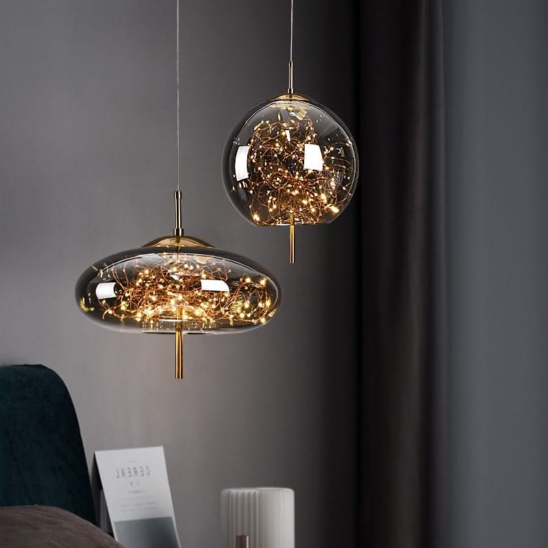 ChandeliersDecor.com-Pendant Lights-Glass Net Long Line Pendant Chandelier Lights