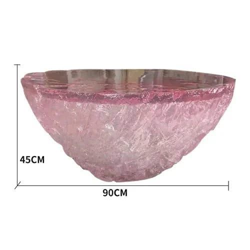 Glass Resin Rocky Glacier Designer Coffee Table-ChandeliersDecor.com