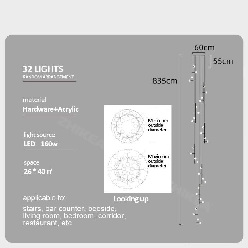 Globe Stems Chandelier: Exquisite Lighting Fixture-ChandeliersDecor.com