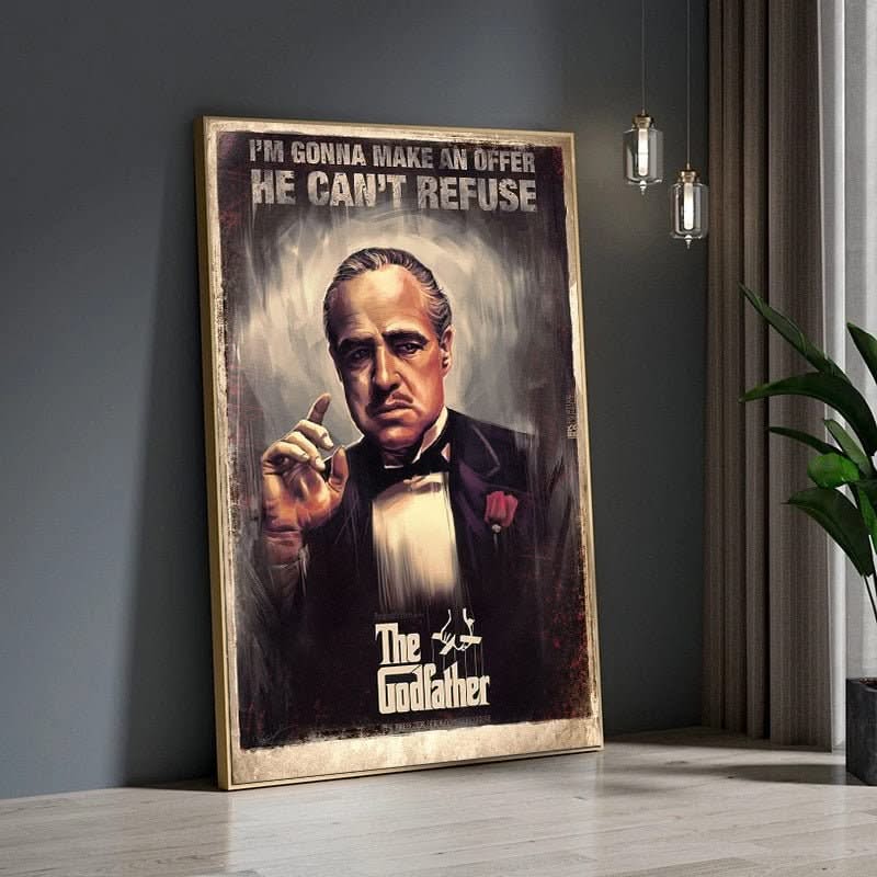 Godfather Poster - Classic Movie Memorabilia Limited Edition Wall Art-ChandeliersDecor.com