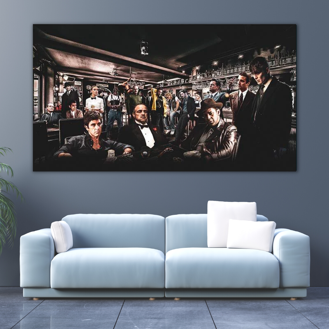 Godfather Scarface Character Canvas Wall Art-ChandeliersDecor.com