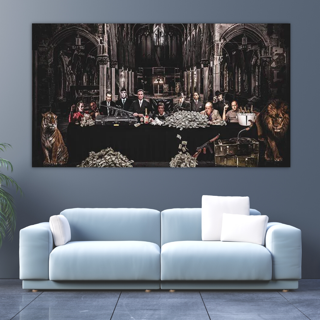 Godfather Scarface Character Canvas Wall Art-ChandeliersDecor.com