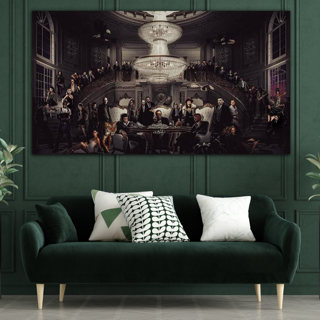 Godfather Scarface Character Canvas Wall Art-ChandeliersDecor.com