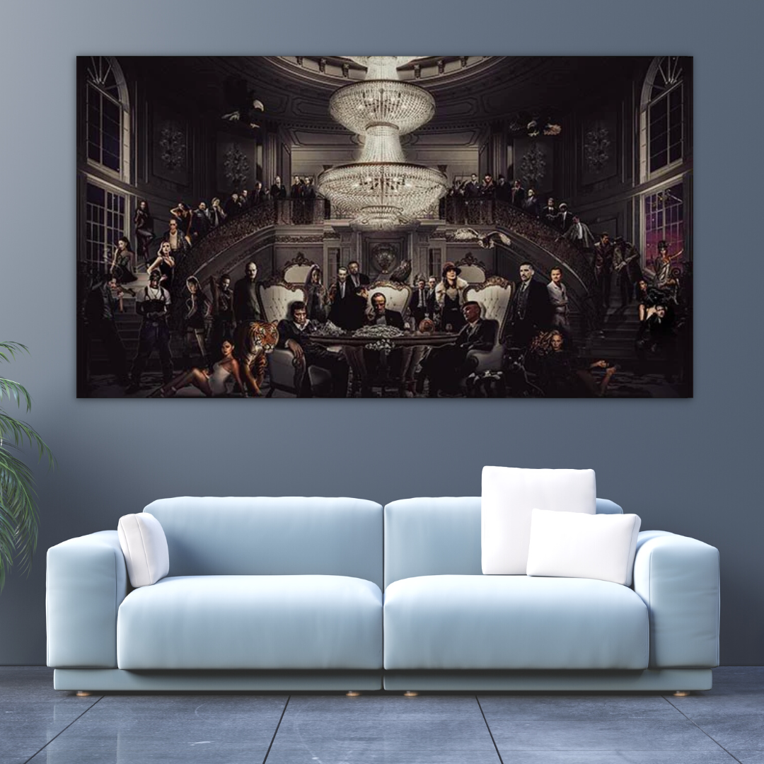 Godfather Scarface Character Canvas Wall Art-ChandeliersDecor.com
