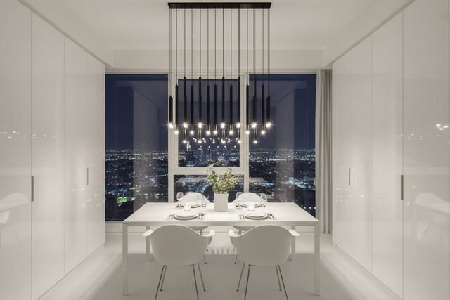 Gold and Black Long Tubes LED Chandelier Light-ChandeliersDecor.com