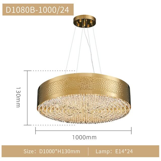 Gold Crystal Chandelier - Elegant Lighting Solution-ChandeliersDecor.com