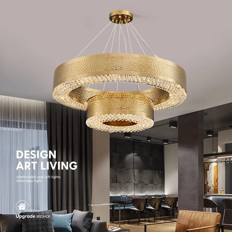 Gold Crystal Chandelier - Elegant Lighting Solution-ChandeliersDecor.com