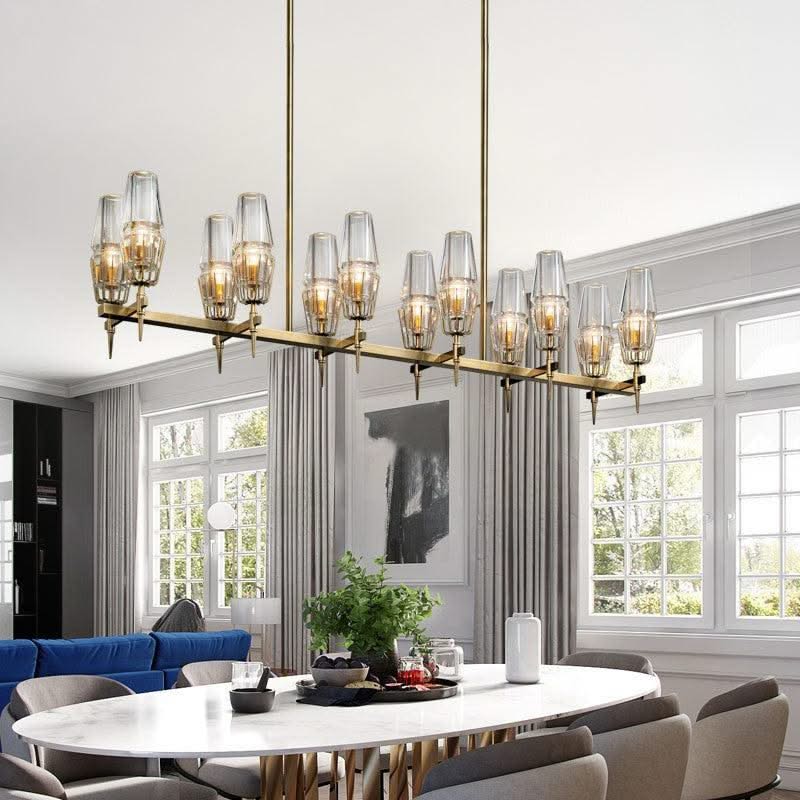 ChandeliersDecor.com-Ceiling Chandelier-Golden Radiance Modern Glass Ceiling Chandelier