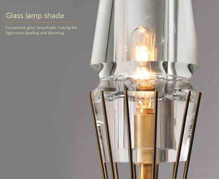 ChandeliersDecor.com-Ceiling Chandelier-Golden Radiance Modern Glass Ceiling Chandelier