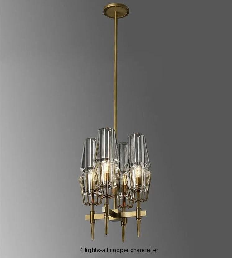ChandeliersDecor.com-Ceiling Chandelier-Golden Radiance Modern Glass Ceiling Chandelier
