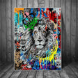 ChandeliersDecor.com-Wall Posters-Graffiti Art Lion Canvas Wall Art