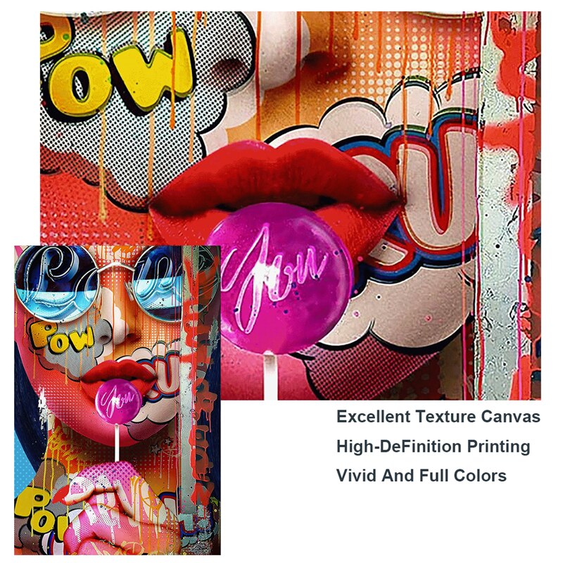ChandeliersDecor.com-Wall Posters-Graffiti Art of Girls Canvas Wall Art