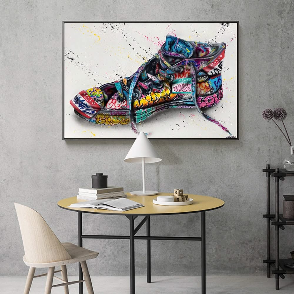 Graffiti Artwork Sneakers Canvas Wall Art-ChandeliersDecor.com