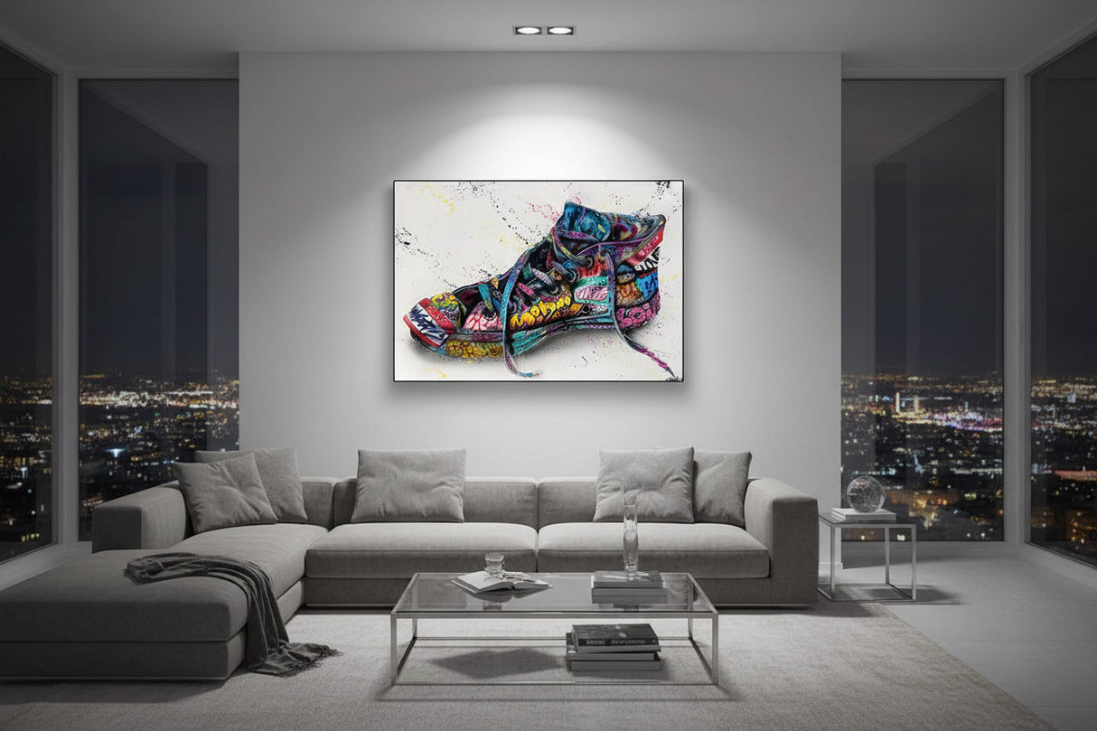 Graffiti Artwork Sneakers Canvas Wall Art-ChandeliersDecor.com