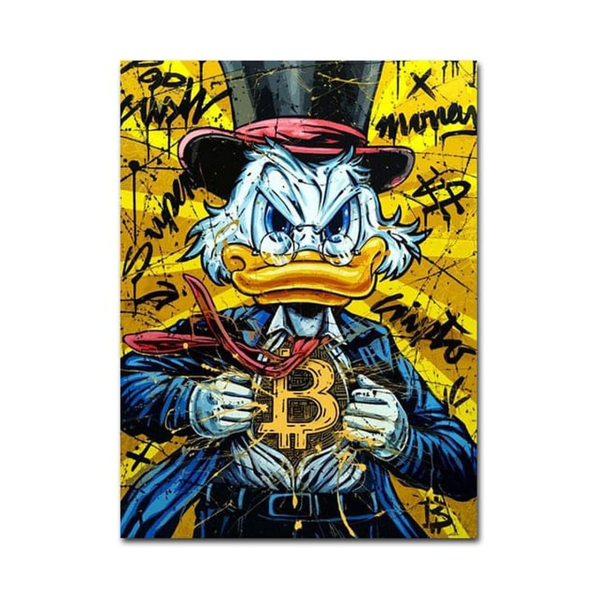 Graffiti Disney Scrooge Mcduck Canvas Painting Poster-ChandeliersDecor.com