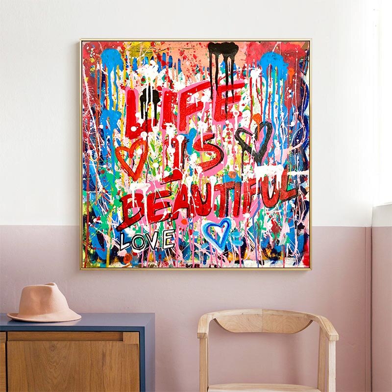 ChandeliersDecor.com-Wall Posters-Graffiti Follow Your Dreams Canvas Wall Art