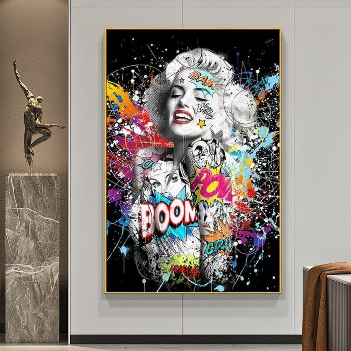 ChandeliersDecor.com-Wall Posters-Graffiti Sexy Girl Canvas Wall Art