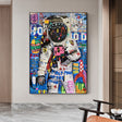 ChandeliersDecor.com-Wall Posters-Graffiti Street Art Astronaut Canvas Wall Art