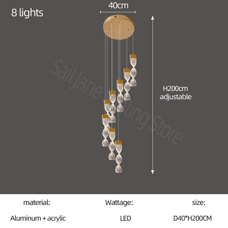 ChandeliersDecor.com-Staircase Chandelier-Grand Twirl Staircase Chandelier: Premium Lighting Solution