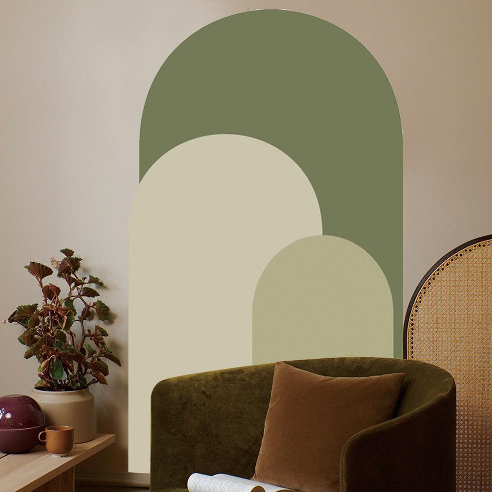 ChandeliersDecor.com-Green Arch Wall Decal - Vibrant Home Decor