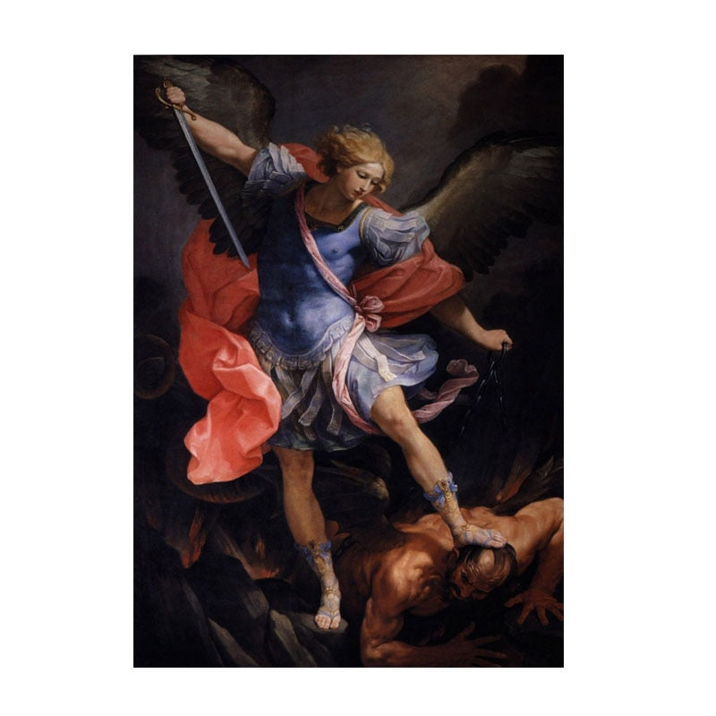 ChandeliersDecor.com-Wall Posters-Guido Reni: The Archangel Michael Defeating Satan Canvas Wall Art
