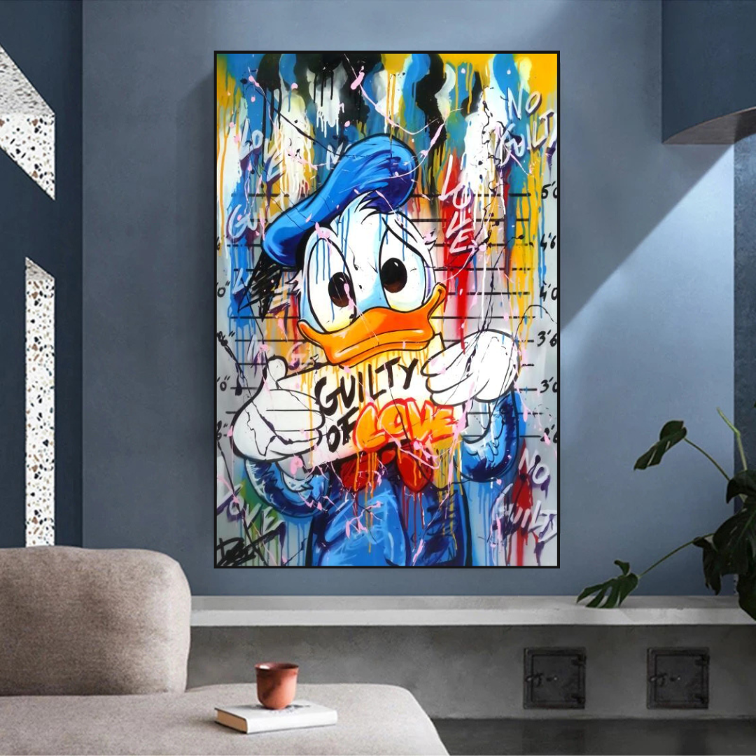 Guilty of Love: Donald Duck Canvas Wall Art-ChandeliersDecor.com