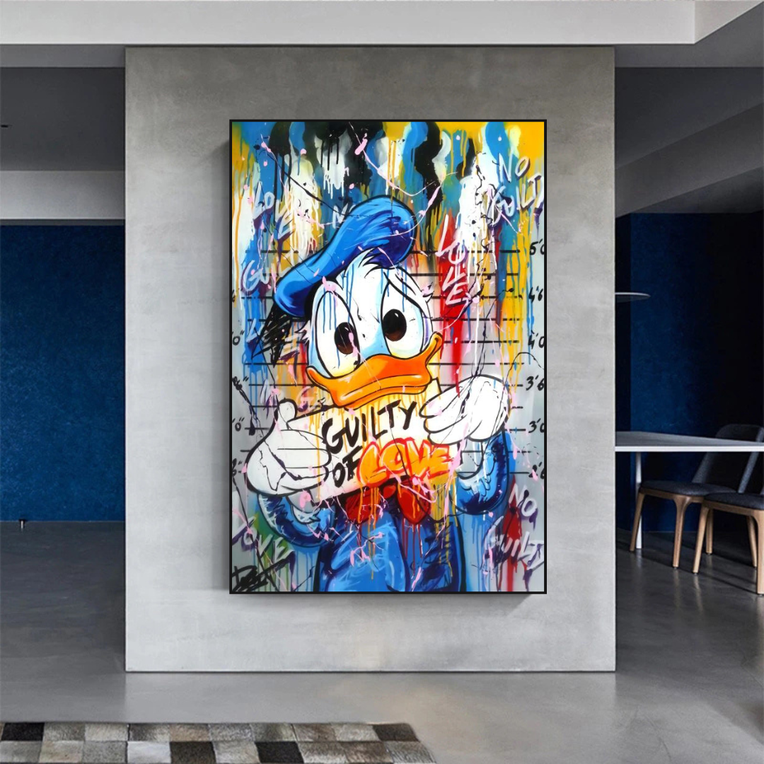 ChandeliersDecor.com-Wall Posters-Guilty of Love: Donald Duck Canvas Wall Art