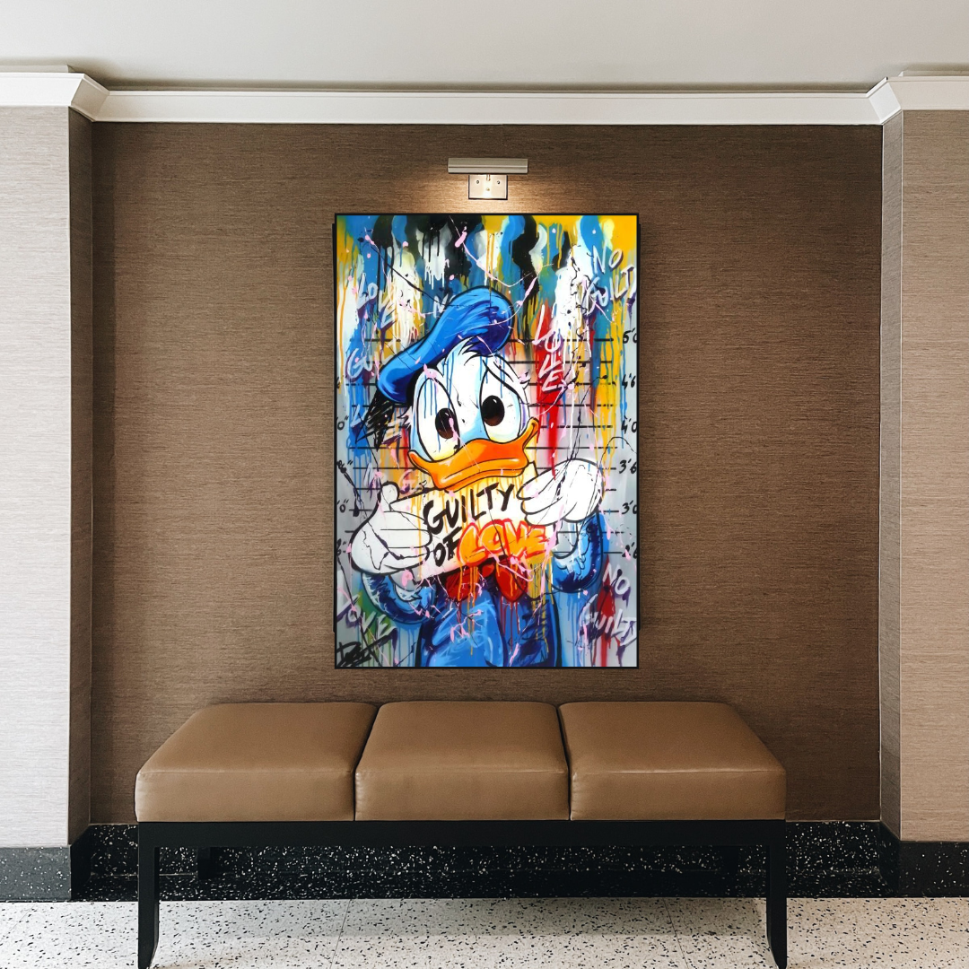 ChandeliersDecor.com-Wall Posters-Guilty of Love: Donald Duck Canvas Wall Art