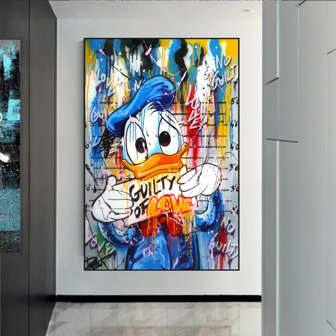ChandeliersDecor.com-Wall Posters-Guilty of Love: Donald Duck Canvas Wall Art