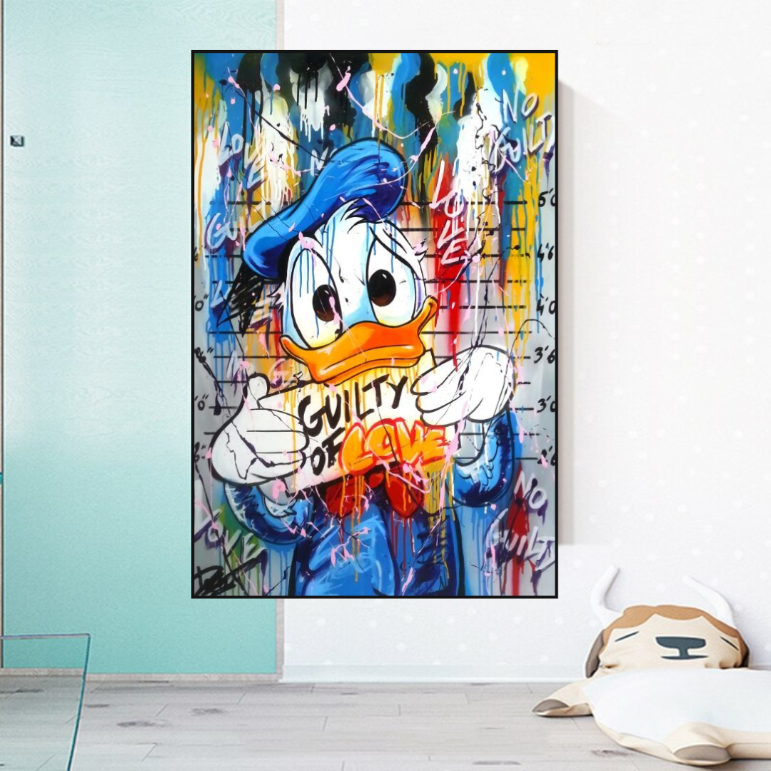 Guilty of Love: Donald Duck Canvas Wall Art-ChandeliersDecor.com