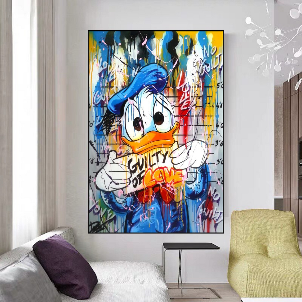 ChandeliersDecor.com-Wall Posters-Guilty of Love: Donald Duck Canvas Wall Art