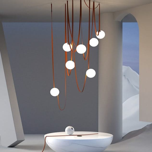 Hanging Belt Globes Chandelier-ChandeliersDecor.com