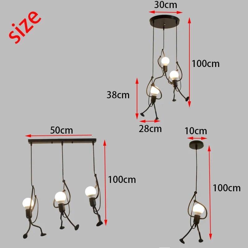 ChandeliersDecor.com-Kids Room Nursery Lighting-Hangman Climbing Pendant Lamp