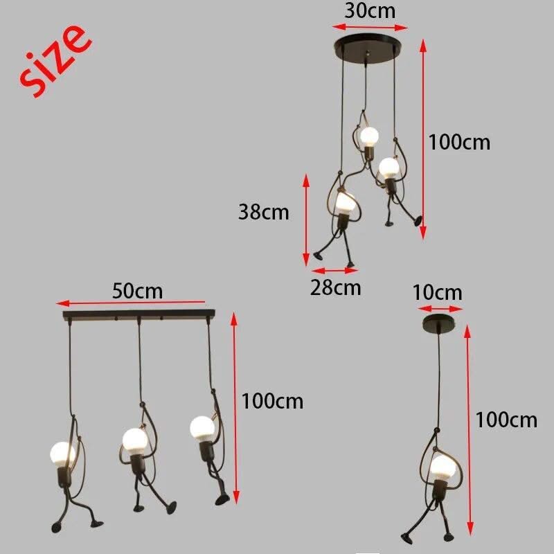ChandeliersDecor.com-Kids Room Nursery Lighting-Hangman Climbing Pendant Lamp