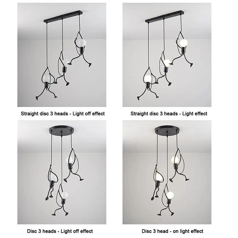 ChandeliersDecor.com-Kids Room Nursery Lighting-Hangman Climbing Pendant Lamp