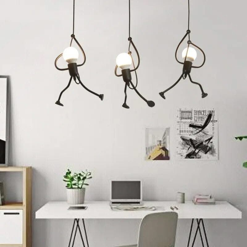 ChandeliersDecor.com-Kids Room Nursery Lighting-Hangman Climbing Pendant Lamp