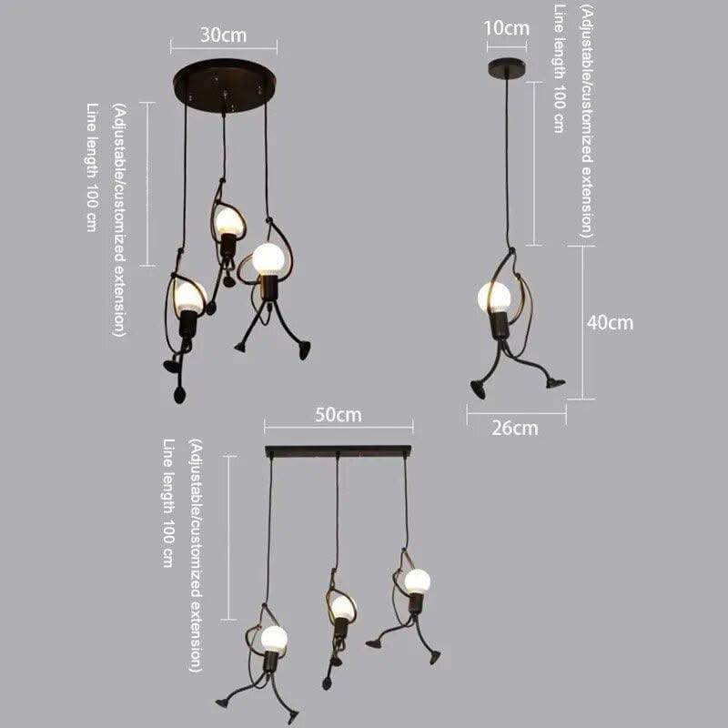 ChandeliersDecor.com-Kids Room Nursery Lighting-Hangman Climbing Pendant Lamp