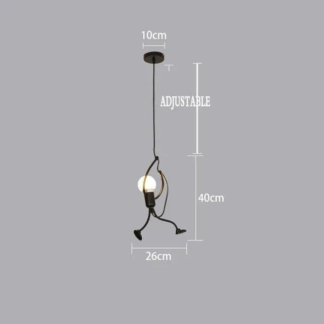ChandeliersDecor.com-Kids Room Nursery Lighting-Hangman Climbing Pendant Lamp
