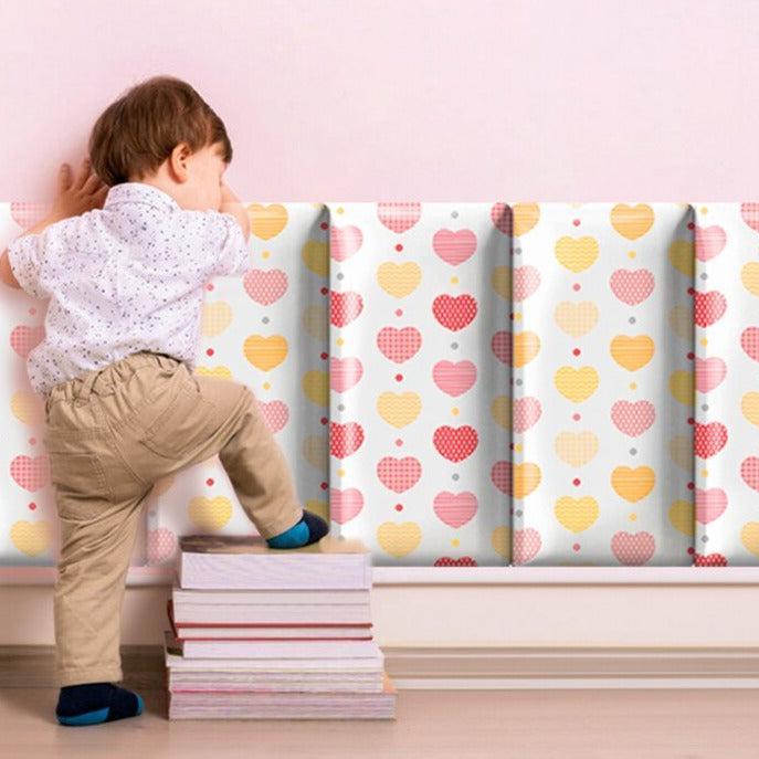 ChandeliersDecor.com-Padded Walls-Hearts of Love Kids Wall Padded Safety Cushions