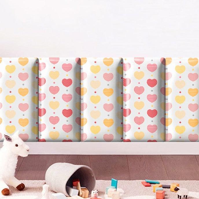 ChandeliersDecor.com-Padded Walls-Hearts of Love Kids Wall Padded Safety Cushions