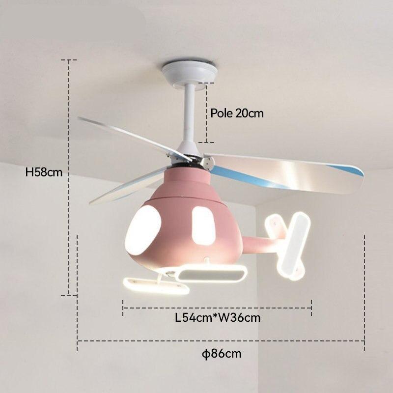 ChandeliersDecor.com-Kids Room Nursery Lighting-Helicopter Ceiling Light and Fan for Kids Room