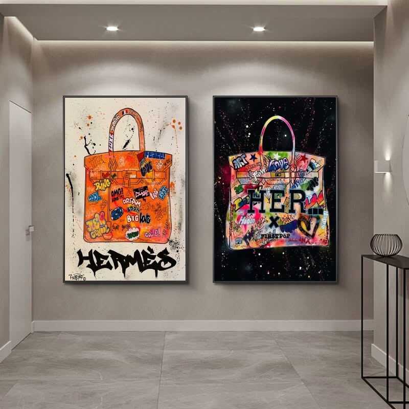 Hermes Birkin Bag Poster: Exquisite Wall Art-ChandeliersDecor.com