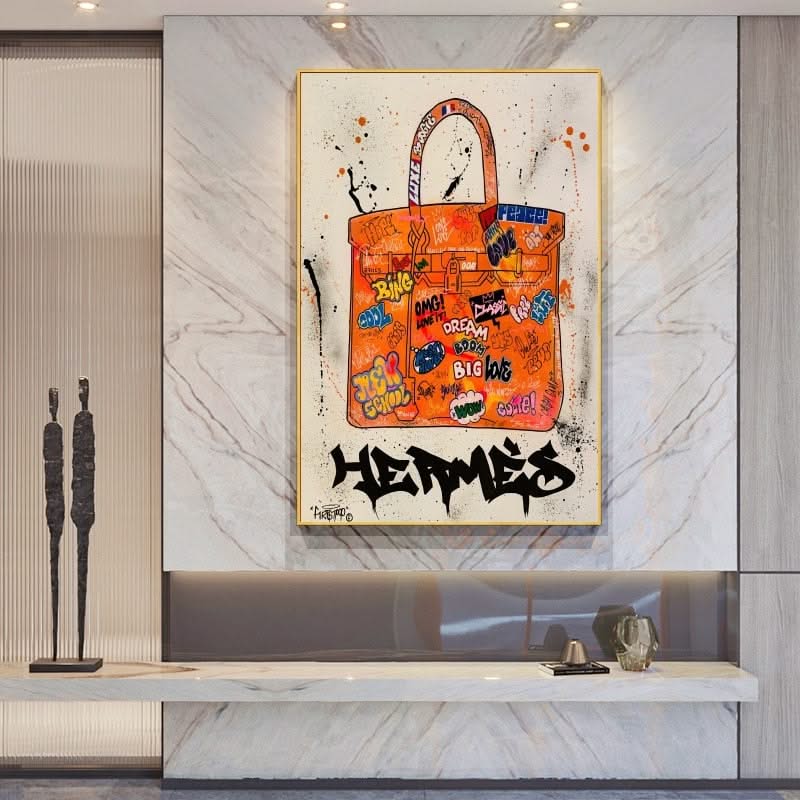 Hermes Birkin Bag Poster: Exquisite Wall Art-ChandeliersDecor.com