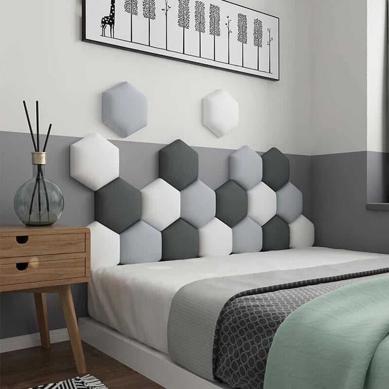 ChandeliersDecor.com-Padded Walls-Hexagonal Acoustic Wall Panels for Living Room and Kids Room