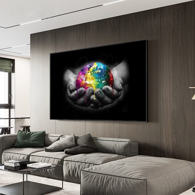 Holding The Earth Canvas Wall Art-ChandeliersDecor.com